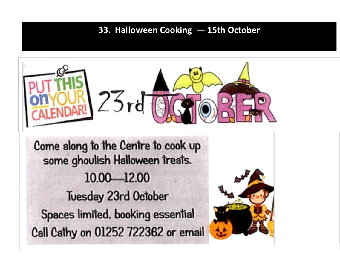 Halloween Cooking - 15th October